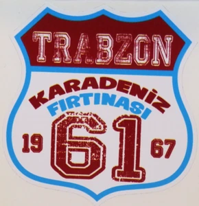 Trabzon 61 Trabzonspor Futbol Mavi Bordo Karadeniz Firtinasi Aufkleber, Sticker - Bild 1 von 2
