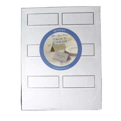 NUEVAS Tarjetas de Lugar para Cena Boda Blanco y Plata 48 NUEVO Foto 1 de 4