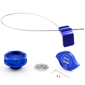 Blue Oil Filler Cap+ Radiator Cap+ Oil Dipstick For Honda Acura K24 K Series - Picture 1 of 15