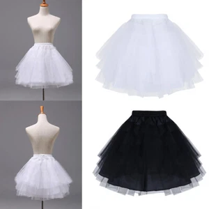 Girls Petticoat Underskirt 3 Layers Net Children Flower Wedding Crinoline Slip - Picture 1 of 26