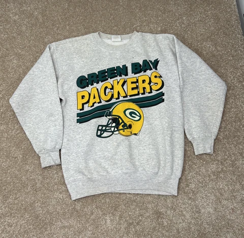 Vintage Green Bay Packers NFL Football Crewneck Sweatshirt Mens Sz M Hanes USA Cover
