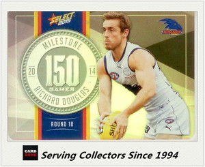2015 AFL Champions Milestone Holofoil Card MG4 Richard Douglas (Adelaide)