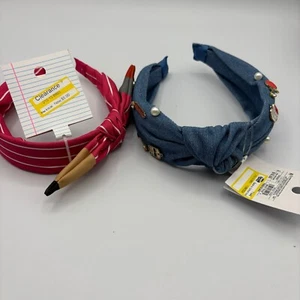 Lot of 2 School Teacher Hair Headbands - Picture 1 of 6