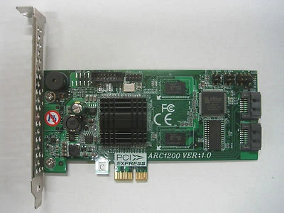  Areca ARC 1200 2 Port PCIe x1 SATA-II RAID Controller |c07 - Bild 1 von 4