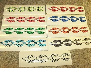 TIGER STRIPE LARGE BLADE BAIT 12 PAIR FISHING LURE TAPE DIE CUT 9 COLOR DESIGNS - Picture 1 of 10