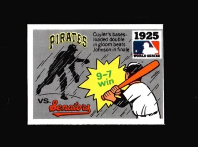 1971 Fleer Laughlin World Series 1925 PIRATES SENATORS (Black Back) - Image 1 of 2