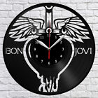 Bon Jovi Vinyl Record Wall Clock Home Decor Fan Art Handmade Original Gift 3752