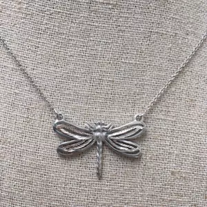 New Sterling Silver 925 Dragonfly 18” Necklace - Picture 1 of 4