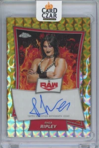 2025 Topps Chrome WWE Rhea Ripley Auto Gold Refractor #'d 50 BL1 - Picture 1 of 2