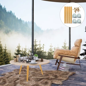 Solid Wood Table Legs Wooden for Furniture Office Work Adjustable Feet - Imagen 1 de 12