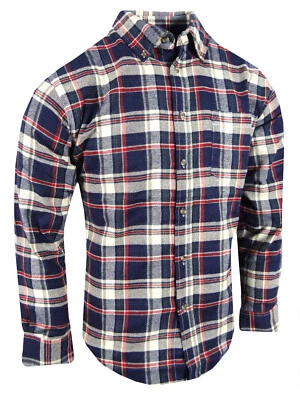 Camisa masculina xadrez flanela botão macio colarinho bolso no peito NOVA cores suaves a - Imagem 1 de 4