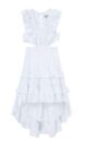 Habitual Girl's High Low Ruffle Maxi Dress White