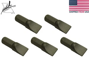 5x SL8 Slotted Large Flat 1/4" Hex Shank Screwdriver Bits 8mm Drill 5/16" Wide - Picture 1 of 8