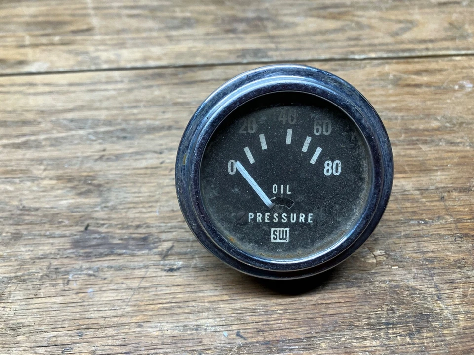 Manómetro de presión de aceite Steward Warner vintage 2 1/16" Foto 1 de 3