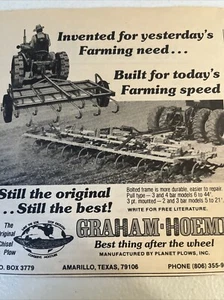 Graham Hoeme Plow 1950s Magazine Advertisement Farming Chisel - Picture 1 of 11