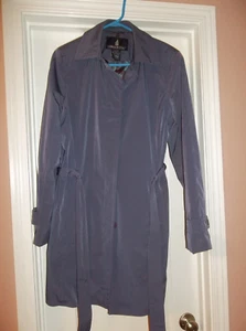 Women's London Fog Purple Raincoat Mid Length - Size L - GUC - Picture 1 of 3