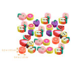 100pcs Stylish Fruit Beads Polymer Spacer Beads Clay Bracelet Bead Colorful 