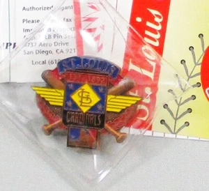 1994 IMPRINTED PROD CLASSIC SPORT BASEBALL LAPEL, HAT, TIE PIN ST LOUIS CARDINAL - Picture 1 of 2