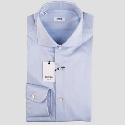 CAMISA BARBA NAPOLI NUEVA 100% ALGODÓN TALLA 17.5 US 44 EU BNSS1 Foto 1 de 3