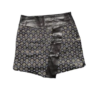 Scanlan Theodore Skirt - Leather Patterned Mini Skirt Size 10 - Picture 1 of 4