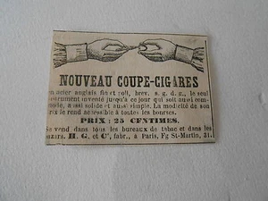 Pub 1861 - Nouveau Coupe-Cigares en acier Anglais - Imagen 1 de 1