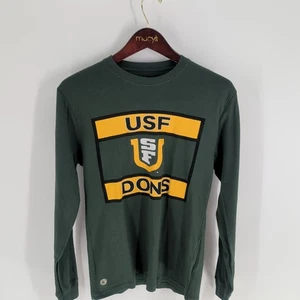 USF DONS NCAA Fall Rush Crew Neck Long Sleeve Dark Green T-Shirt Size S - Picture 1 of 8