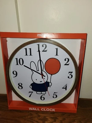 NIB Miffy Bunny Rabbit Wall Clock 16 Inch Diameter - Image 1 of 4