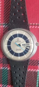 Vintage Omega Geneve Dynamic 166.079- Automatic-Blue Bullseye Dial-Serviced - Picture 1 of 9