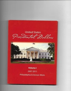 Carpeta de monedas de dólar presidencial Edelmann Vol. 1 y 2 *2007-2011 P&D *Libros de monedas* - Imagen 1 de 4