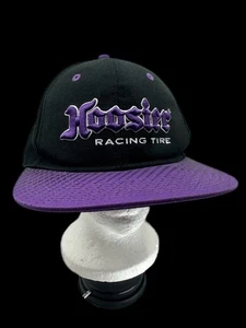Vintage Hoosier Racing Tire Snapback Hat Black Purple Flatbill Martin Marketing - Picture 1 of 9