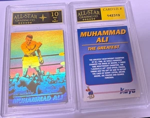 1991 KAYO Boxen Muhammed Ali THE GREATEST Gold Hologram Card Graded ASG 10 #9 - Bild 1 von 1