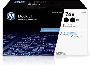 NEW SEALED OEM HP 26A Black Toner Dual Pack CF226AD 6.2K LaserJet M402 M426 - Picture 1 of 8
