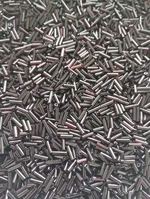 Job Lot of 200g Small Bugle Beads Size 4-6mm Opaque Glossy Black - Image 1 of 3