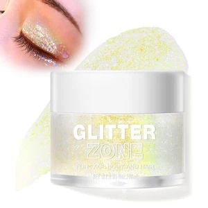Body Glitter Gel - Holographic Body Glitter Gel for Body Hair Lip Long Lastin... - Picture 1 of 7