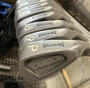 Spalding RH Cannon Golf Iron Clubs Set Complete 3-9, PW With New Oversize Grips - Picture 1 of 13