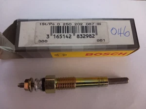 Diesel Glowplug For Many Vauxhall Diesel Engines,Type 046 Bosch 0250 202 087 - Picture 1 of 3