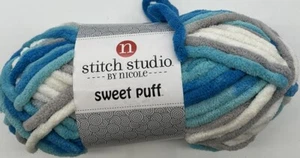 N Studio Sweet Puff Yarn "Danube" 1 Skeins #1501 - Picture 1 of 3