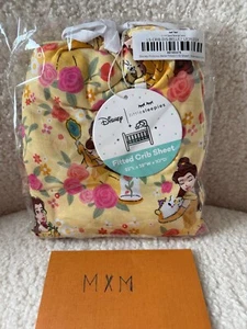 NEW Little Sleepies Disney Princess Belle Fitted Standard Crib Sheet - Picture 1 of 2