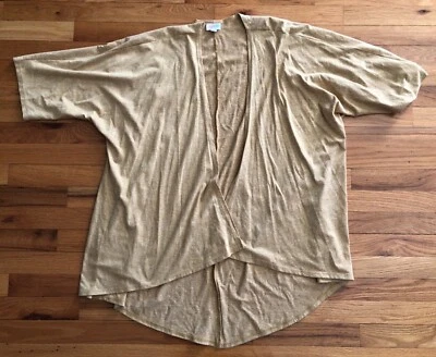 Lularoe Lindsay Sweater Cardigan Kimono Duster Mustard Golden Yellow Medium - Image 1 of 2