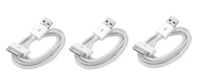 3x 6FT Sync Data Charging Charger Cable Cord for iPhone 4 4S iPod Classic Nano - Image 1 of 3