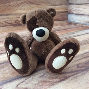 Teddy Bear Big Foot Brown Carte Blanche Plush Soft Toy 8’’ Sitting - Picture 1 of 8