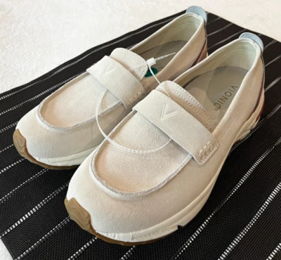 Vionic 23walk Mocasín Zapatos para Caminar Mujeres Talla 7.5 Crema Camafeo Rosa Gamuza Pisos NUEVO Foto 1 de 4