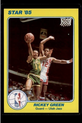 Rickey Green 1985 Star 5 X 7 Court King Utah Jazz Basketball card #11 - Image 1 of 2