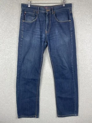 Lowrider джинсы мужчин 36 x 32 темно стирка джинсовой ткани бульвар классический прямой мешковатые Y2K - Изображение 1 из 4