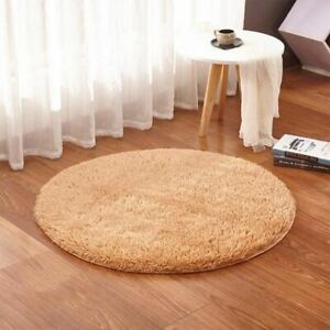 Fluffy Round for Living Room Faux Fur Carpet Kids Bedroom Plush Shaggy Computer