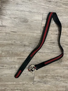 Gucci Belt M Sz 125-50 Red/Blk /Green - Picture 1 of 7