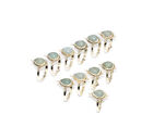 Wholesale 925 11pc Solid Sterling Silver Aquamarine Ring Lot G667