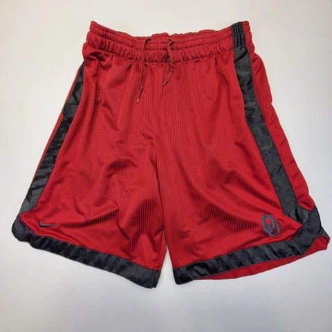 Nike Oklahoma Sooners Basketball Shorts Mens L Large Red Dri-Fit Cover