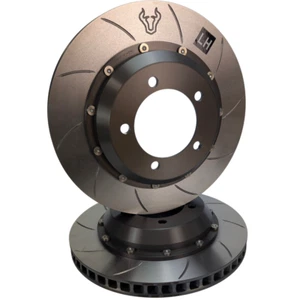 Forza 2 Piece Rotors Suit Rear Mitsubishi Evo CT9A Group N VO Brembo Brakes Pair - Picture 1 of 14