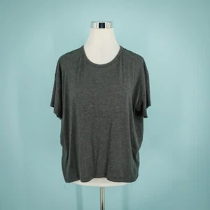 Top Athleta Talla Grande L Yoga Gris Claro de Nube Manga Doble Corte Abierto - Imagen 1 de 6